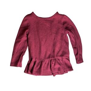 Cat & Jack Berry Long Sleeve Peplum Top